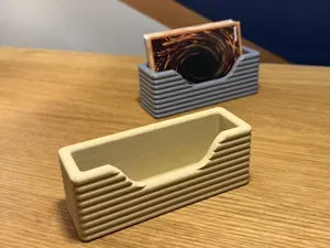Modern Ribbed Business Card Holder