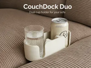 CouchDock Duo – Sofa Cup, Phone & Remote Holder