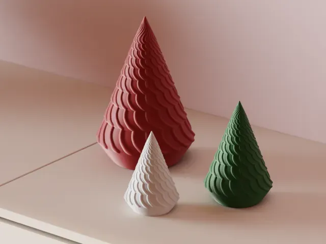 Christmas Tree Tabletop Decoration. Modern Style