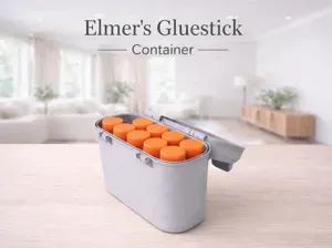 Elmer’s Purple Glue‑Stick Storage Box With Seat