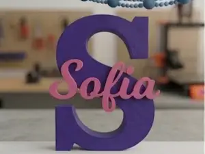 Sofia Lettera S Nome Personalizzata Bicolore