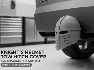 Knight Helmet Tow Hitch Cover