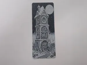 Festive Clock Tower Santa Workshop Bookmark