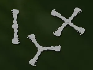 Ork deffkopta propellers, 4, 3 and 2 blades.