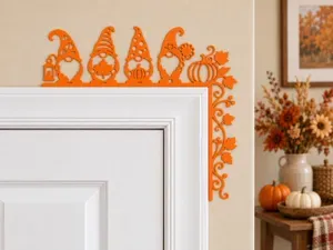 Autumn Gnomes Door Corner – Pumpkin & Leaf Decor