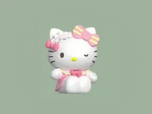 眨眼凯蒂猫kitty猫-三丽鸥摆件可爱萌物潮玩手办盲盒公仔女童涂色