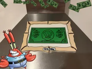 Mr. Krabs First Dollar Spongebob fridge magnet