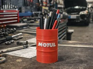 Oil Barrel Pen Holder – Garage Desk Organizer
