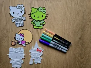 Hello Kitty Halloween Scary Cute DIY Coloring