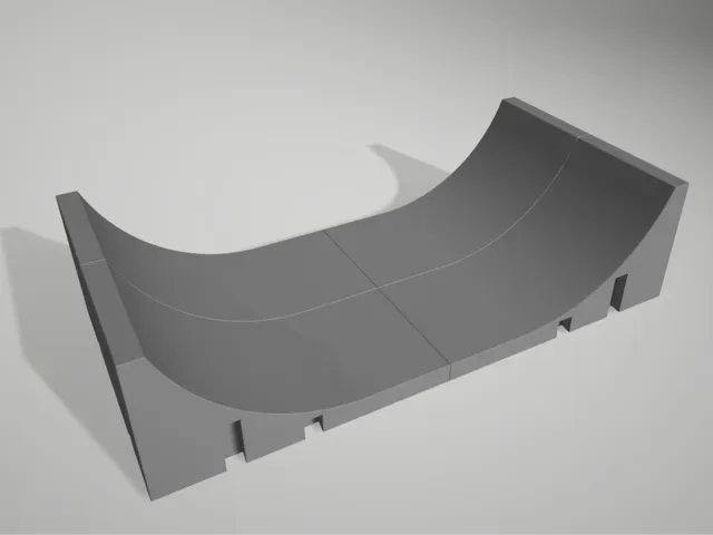 Fingerboard Half Pipe / Mini Ramp - Modular
