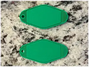 Retro Motel Hotel KeyChain Blank Dual Sided Tag