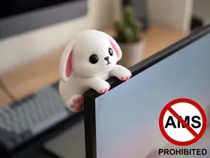 垂耳兔显示器电脑摆件(无 AMS)