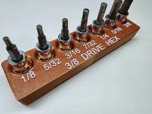3/8" Drive Hex Socket Bit Gridfinity Tray