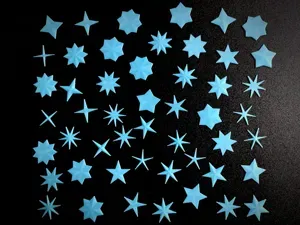 Stars set customizable points shapes glow dark