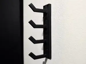Minimal 4-Hook Wall Rack for Hats, Glasses & More