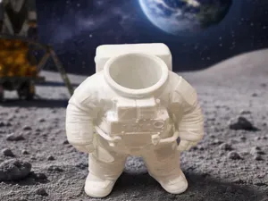 NASA Astronaut Pen Pencil Brush Holder Boy Girl