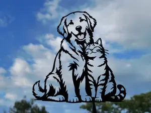 Dog and Cat Friendship Wall Art