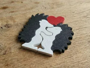 Pareja de erizos enamorados