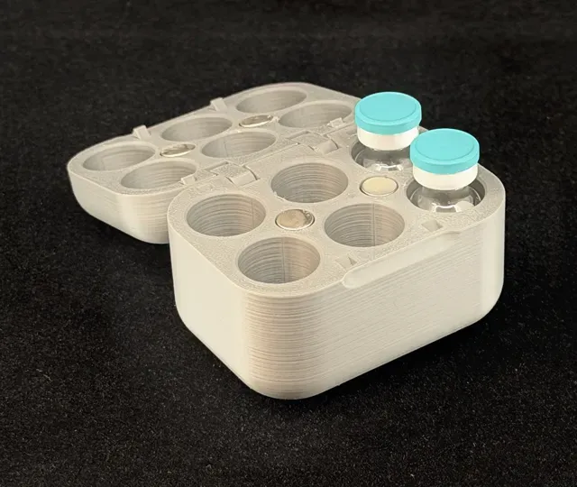 Vial Container Box w/Print-In-Place Hinged Lid 3ML — Фото 5 из 6