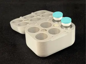 Vial Container Box w/Print-In-Place Hinged Lid 3ML