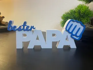 Bester Papa - Persönlicher 3D-Schriftzug