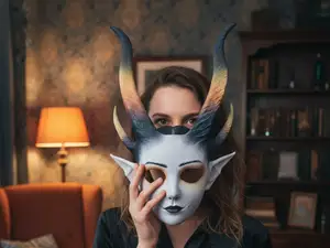 Mystic Demon Faun Mask – High Fantasy Cosplay