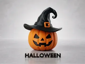Halloween Witch Hat Pumpkin