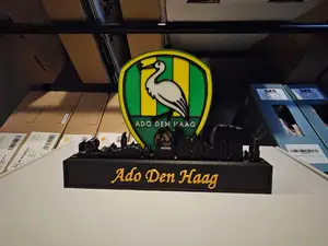 Ado Den Haag with skyline of Den Haag