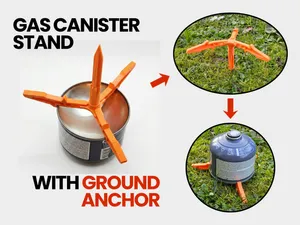 Gas Canister Stand with Ground Anchor (Removable)