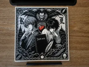 Death Note - Light, L & Ryuk HueForge Art