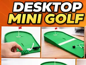 Desk game - Golf with self returning ball