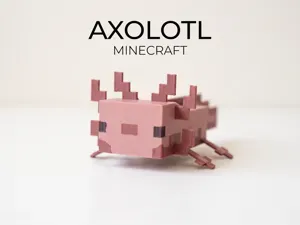 Axolotl Minecraft Figure for your desk