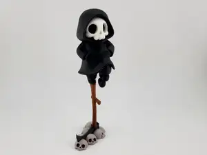 Grim Reaper Skeleton Balancing Halloween 3D Print