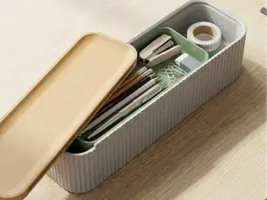 Nordic Slide Organizer Ribbed Texture Inner Tray