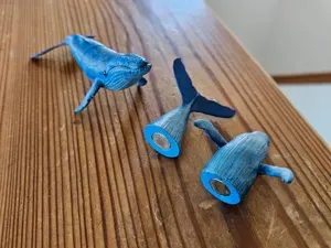Realistic Blue Whale Decorative Magnet