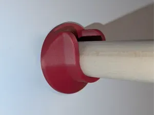 Wardrobe bar holder/bracket (parametric, 2 screws)
