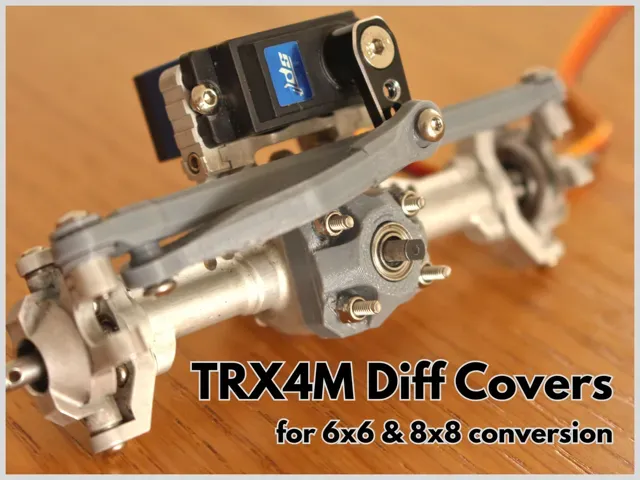 TRX4M diff cover for through axle - 6x6, 8x8