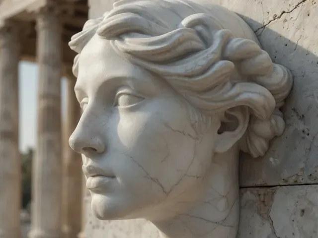 Ancient Greek Kore Wall Sculpture woman face Decor