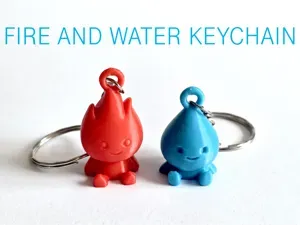 Keychain - fire and water