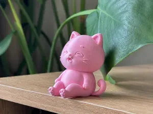 Chubby Chibi Shelf Cat - cute sitting kitty