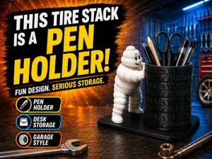 This Tire Stack Is a Pen Holder!