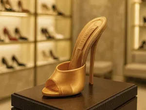 High-Heel elegant peep-toe stiletto shoe