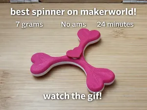 Super fast print amazing heart valentines  spinner