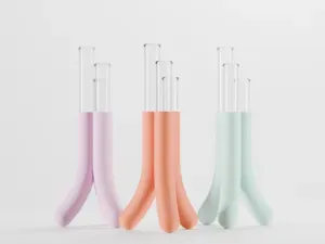 Triple Propagation Vase Holder. Easy Print