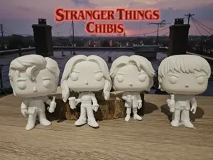Stranger Things Rooftop Scene Chibis