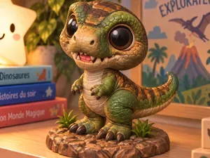 Chibi T-Rex Diorama – Cute Baby Tyrannosaurus