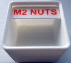 M2/3/4/5 Parts storage bins (Gridfinity with pin)