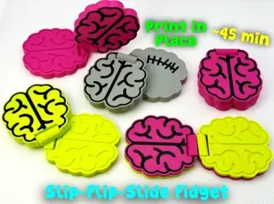 Brain and Zombie Brains Slider + Flip Fidget