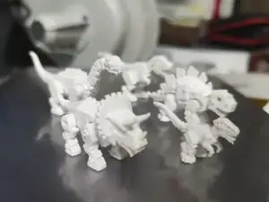 Chibi cyber mecha dinosaur team