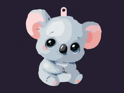 Adorable Cute Koala Cartoon Keychain — Фото 3 из 12